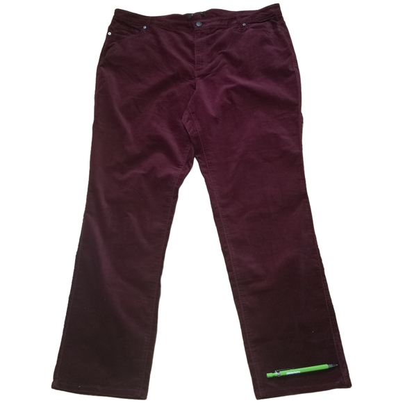 🐞 42W, maroon cotton blend pants by DB - Picture 6 of 6
